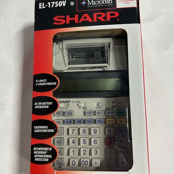 NEW! SHARP Calculator w/receipt tape. - Picture 1 of 6